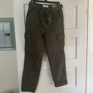Pacsun dark green high waist cargo pant/mom jean